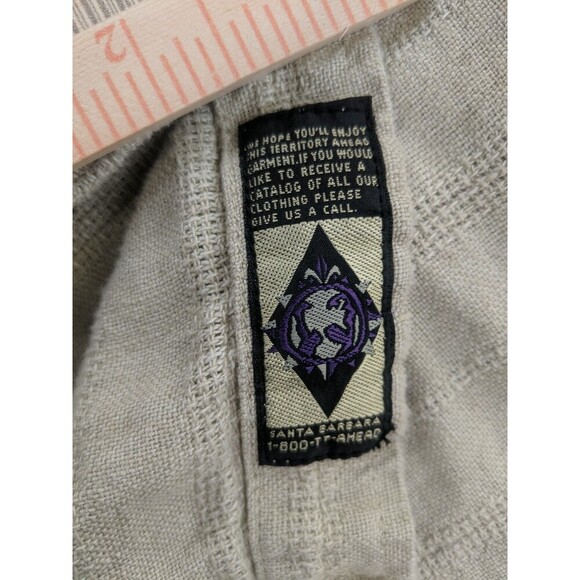 The Territory Ahead 100% Linen Textured Short Sleeve Wooden Buttons Men's XL - Picture 3 of 7